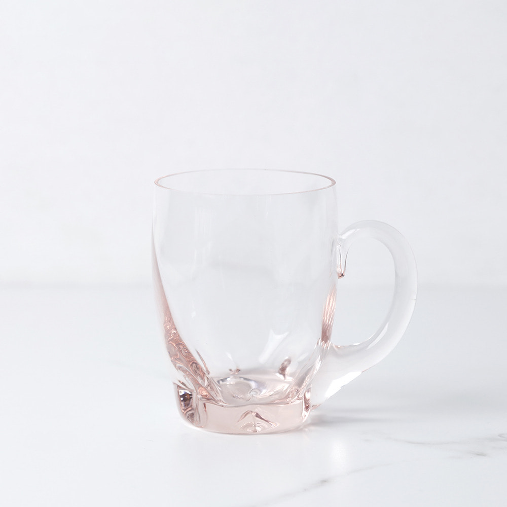 pink glass cup